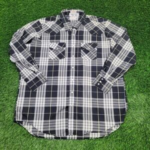 Vintage Winchester Plaid Snap Shirt 2XL/2XLT 18.5 28x35 USA